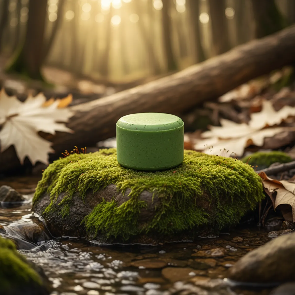 AALYVE Shampoo Bar — festes Shampoo mit Arganöl auf Naturstein
